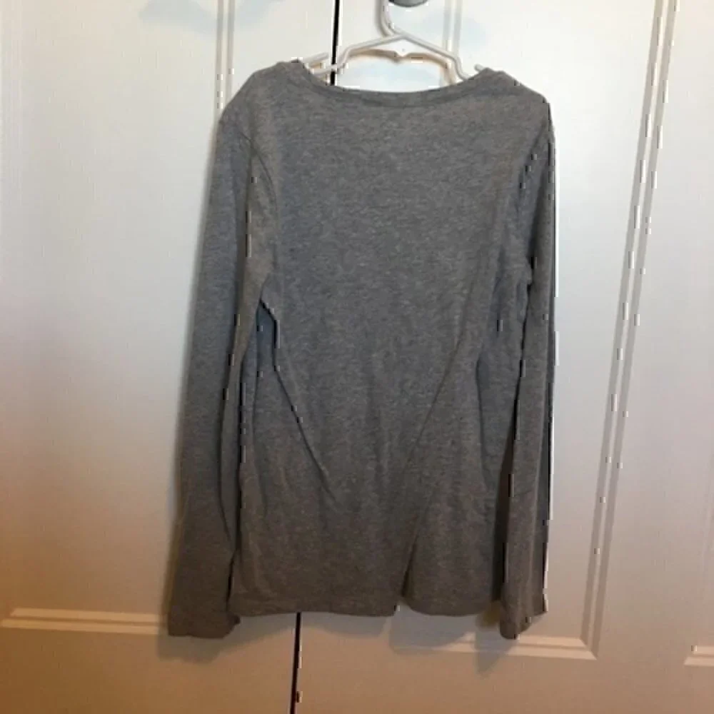 Old Navy Girls size large 10/12 gray  pocket top